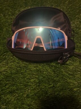 White and blue Oakleys brand new text me if you have questions.